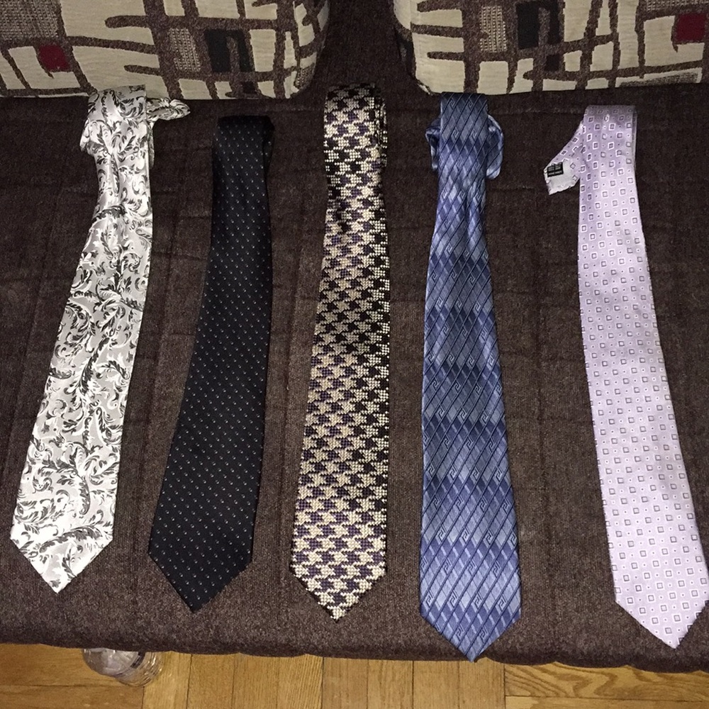 6 ties Versace and Italian and other designer Brand